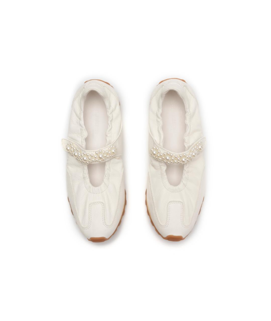 FOOT INDUSTRY Белые кожаные балетки, фото 4