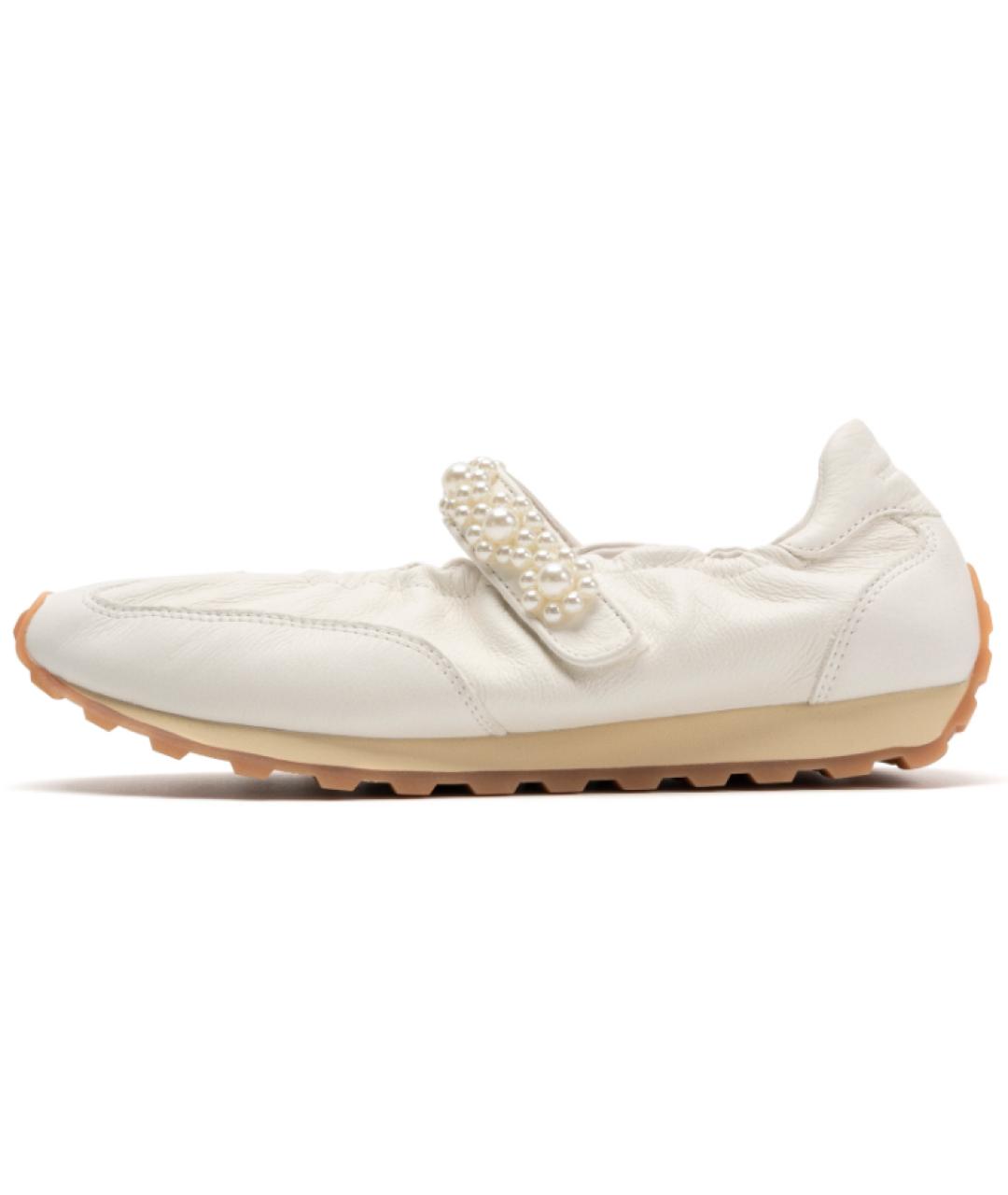 FOOT INDUSTRY Белые кожаные балетки, фото 2