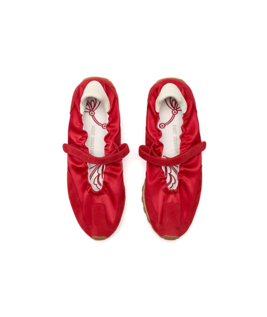FOOT INDUSTRY Красные замшевые балетки, фото 4