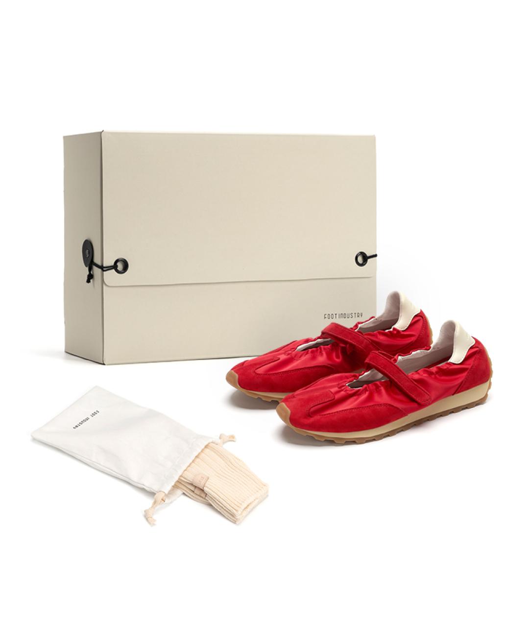 FOOT INDUSTRY Красные замшевые балетки, фото 6