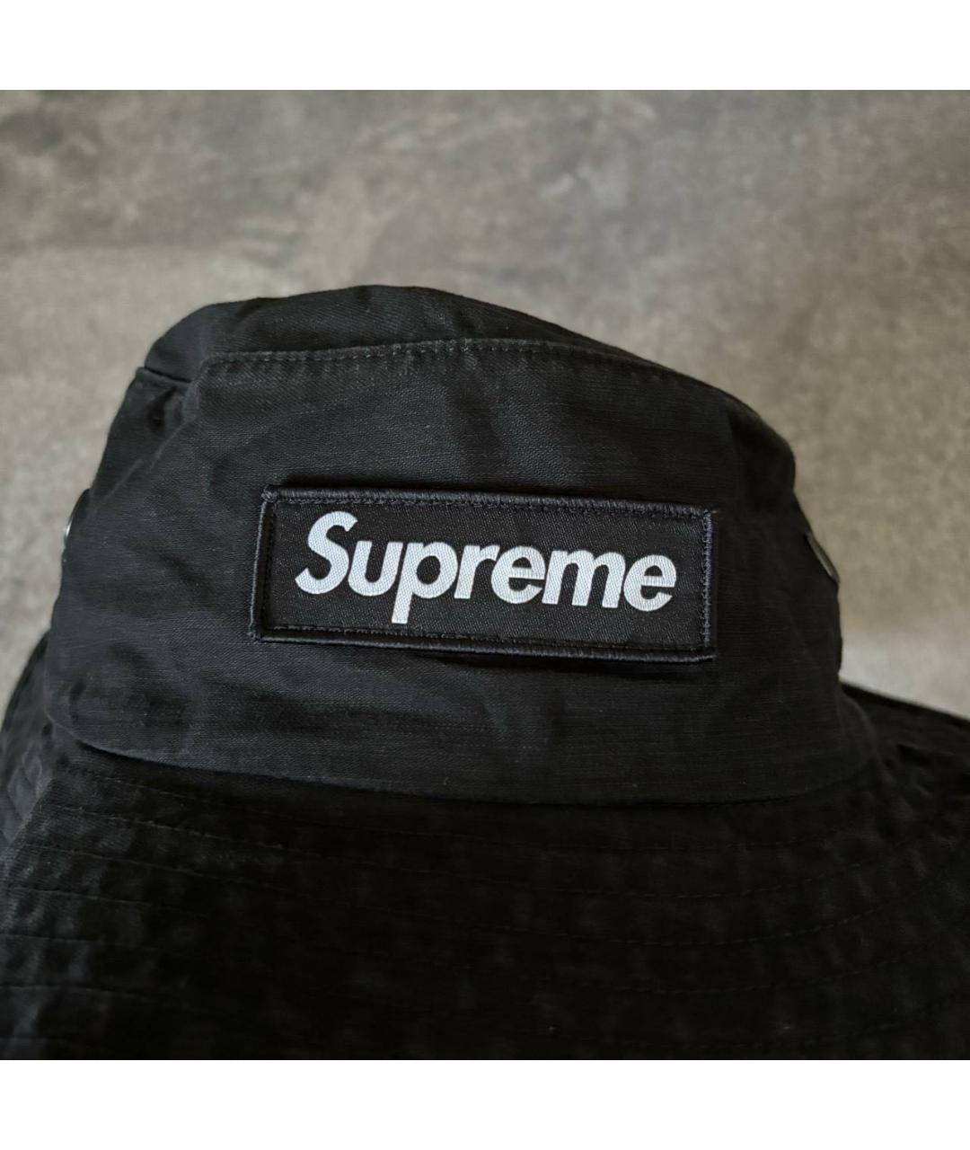 SUPREME Черная хлопковая кепка/бейсболка, фото 2