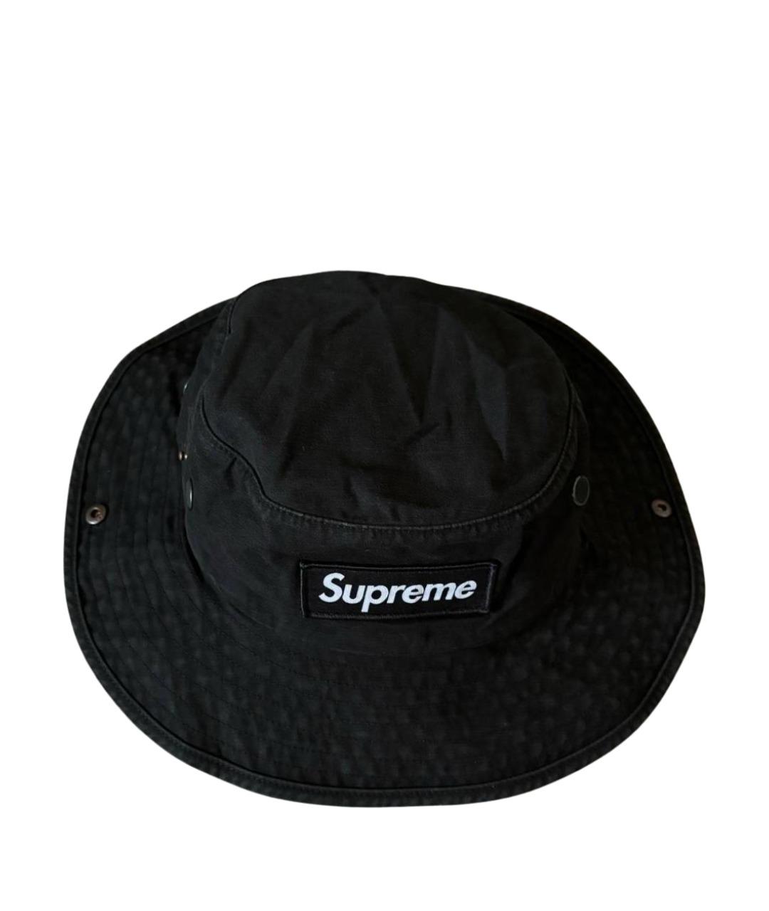 SUPREME Черная хлопковая кепка/бейсболка, фото 1