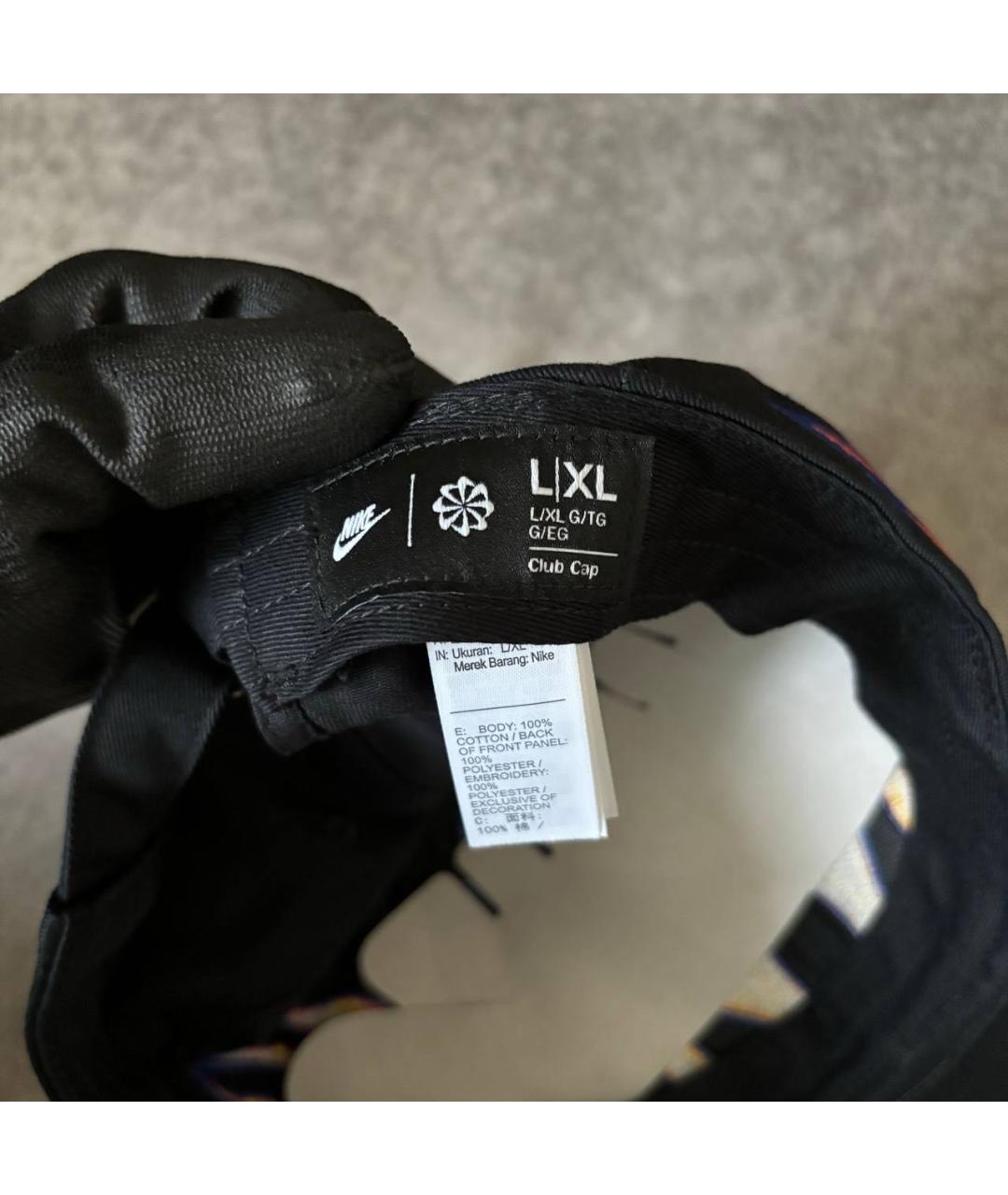 NIKE Черная хлопковая кепка/бейсболка, фото 5