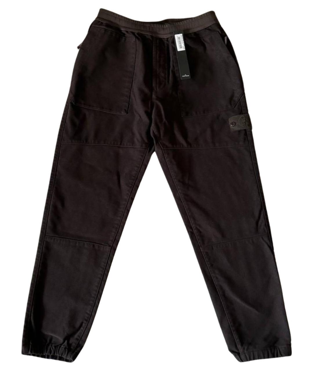 STONE ISLAND Коричневые хлопковые джинсы, фото 1
