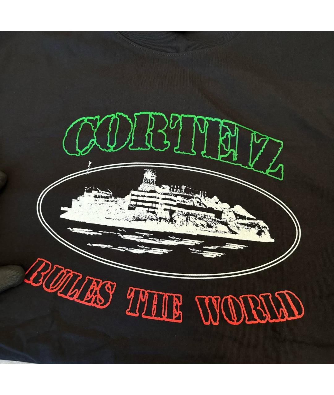 CORTEIZ Черная хлопковая футболка, фото 3
