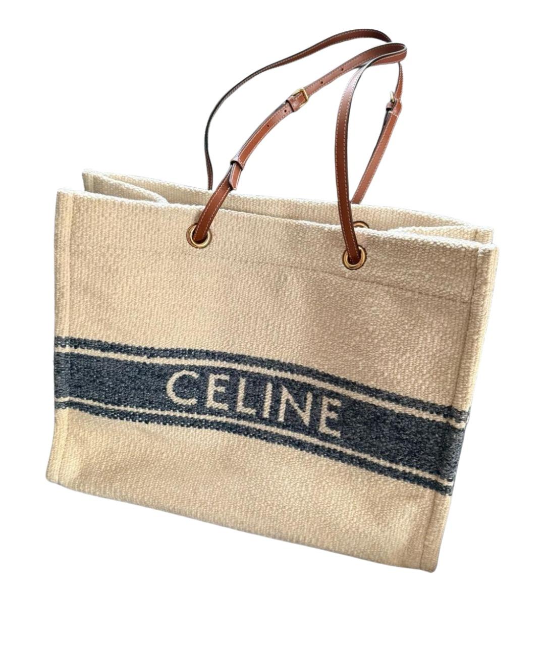 CELINE Бежевая сумка тоут, фото 3