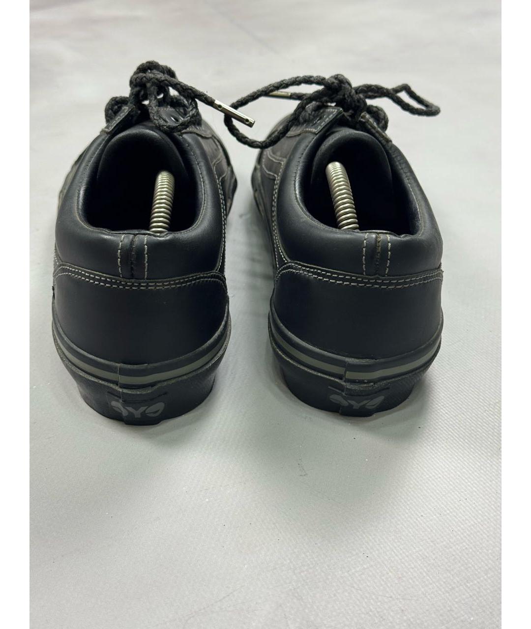 JUNYA WATANABE COMME DES GARÇONS Черные кожаные низкие кроссовки / кеды, фото 5