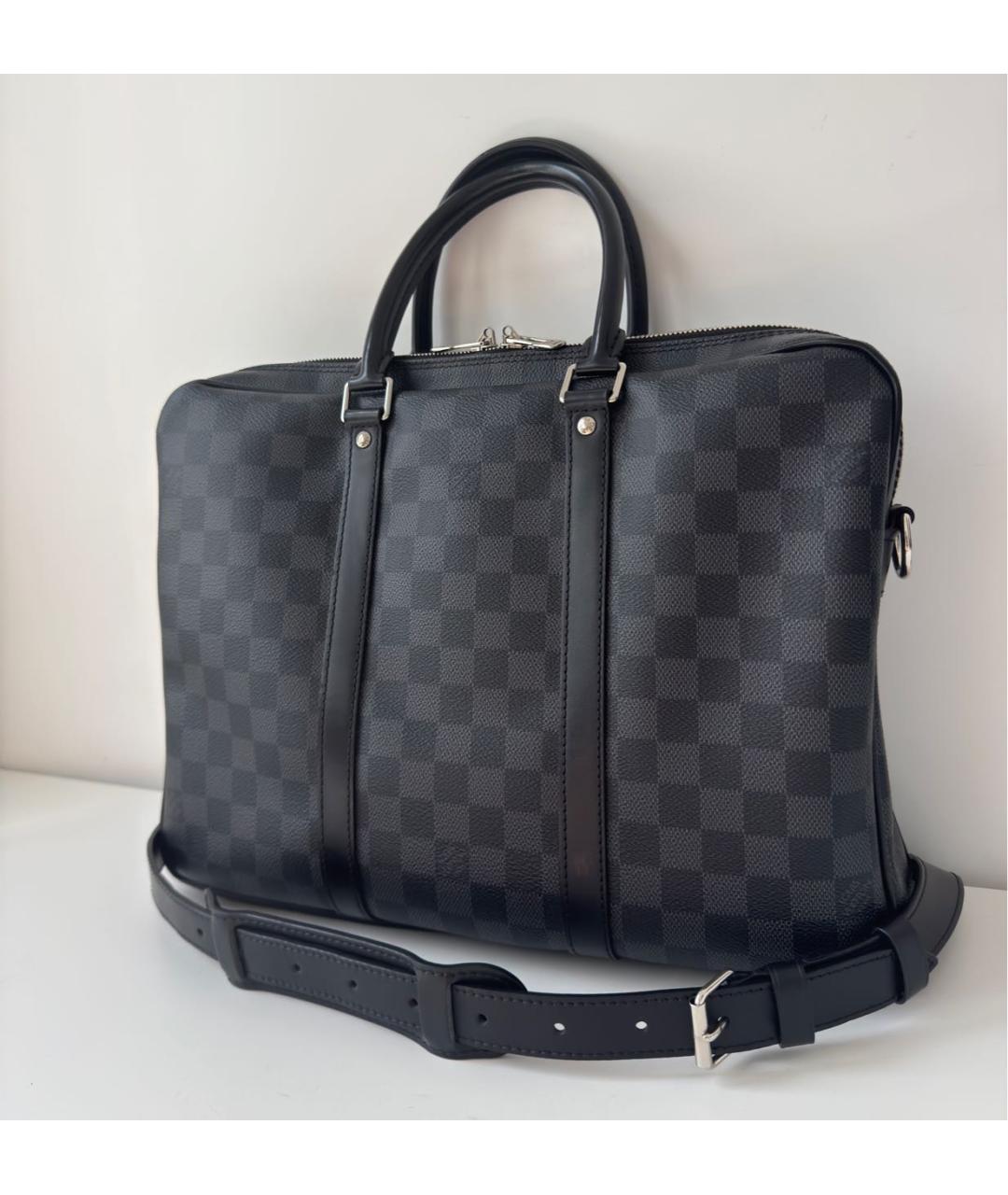 LOUIS VUITTON Черный портфель, фото 3
