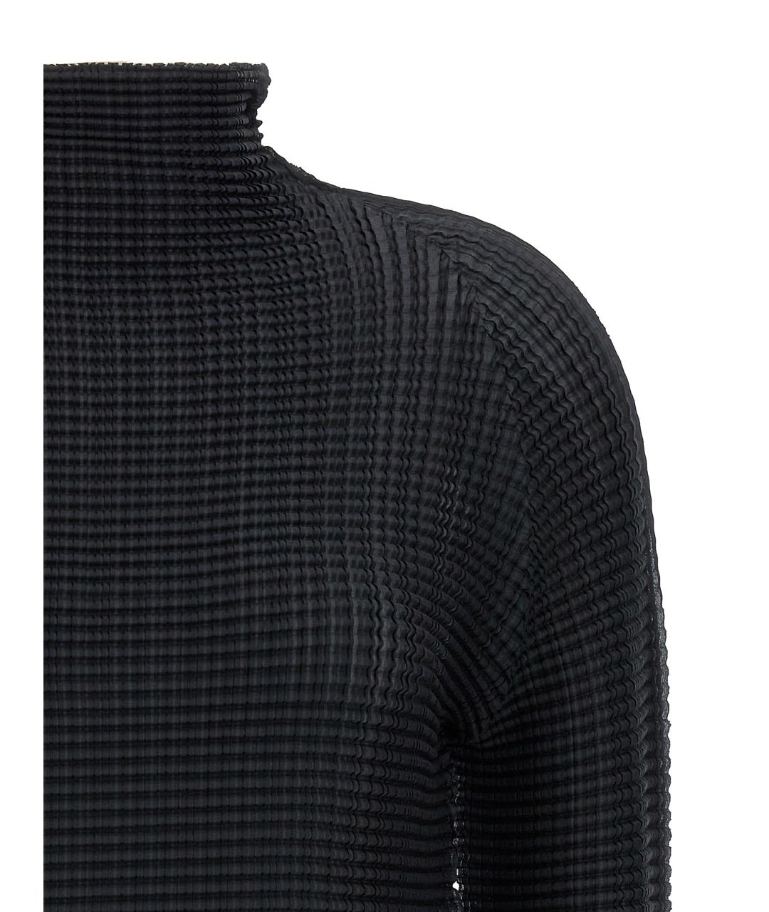 ISSEY MIYAKE Черная полиэстеровая водолазка, фото 3