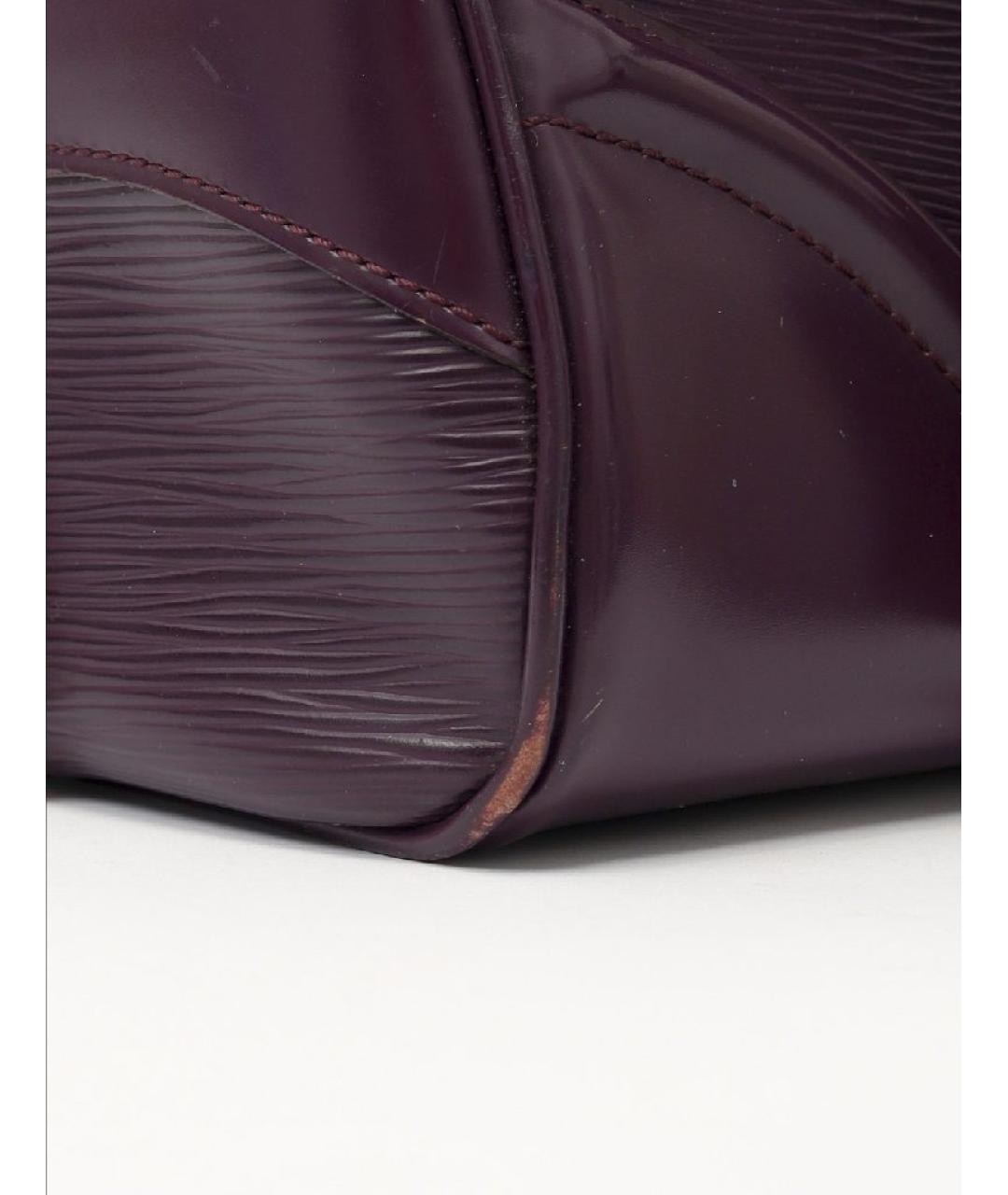 LOUIS VUITTON Фиолетовая кожаная сумка с короткими ручками, фото 8