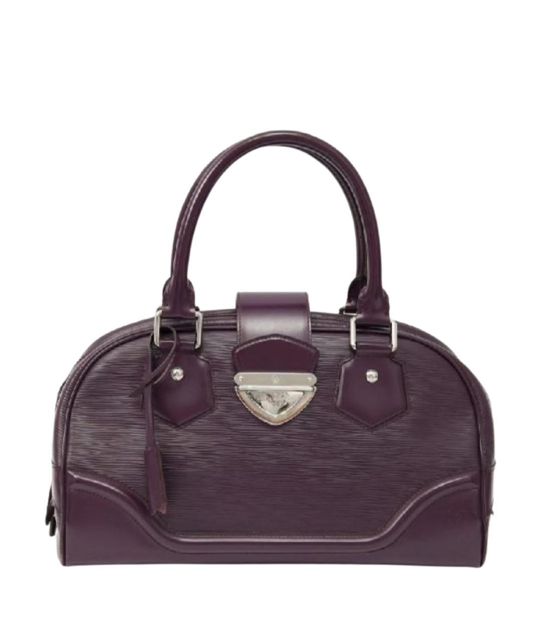 LOUIS VUITTON Фиолетовая кожаная сумка с короткими ручками, фото 1
