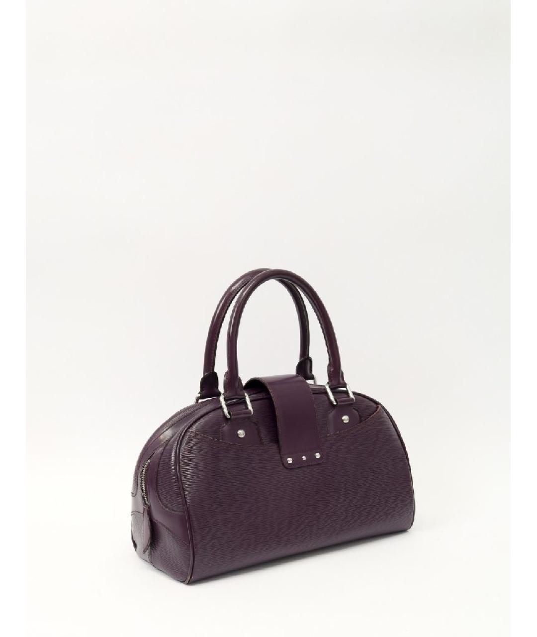 LOUIS VUITTON Фиолетовая кожаная сумка с короткими ручками, фото 3