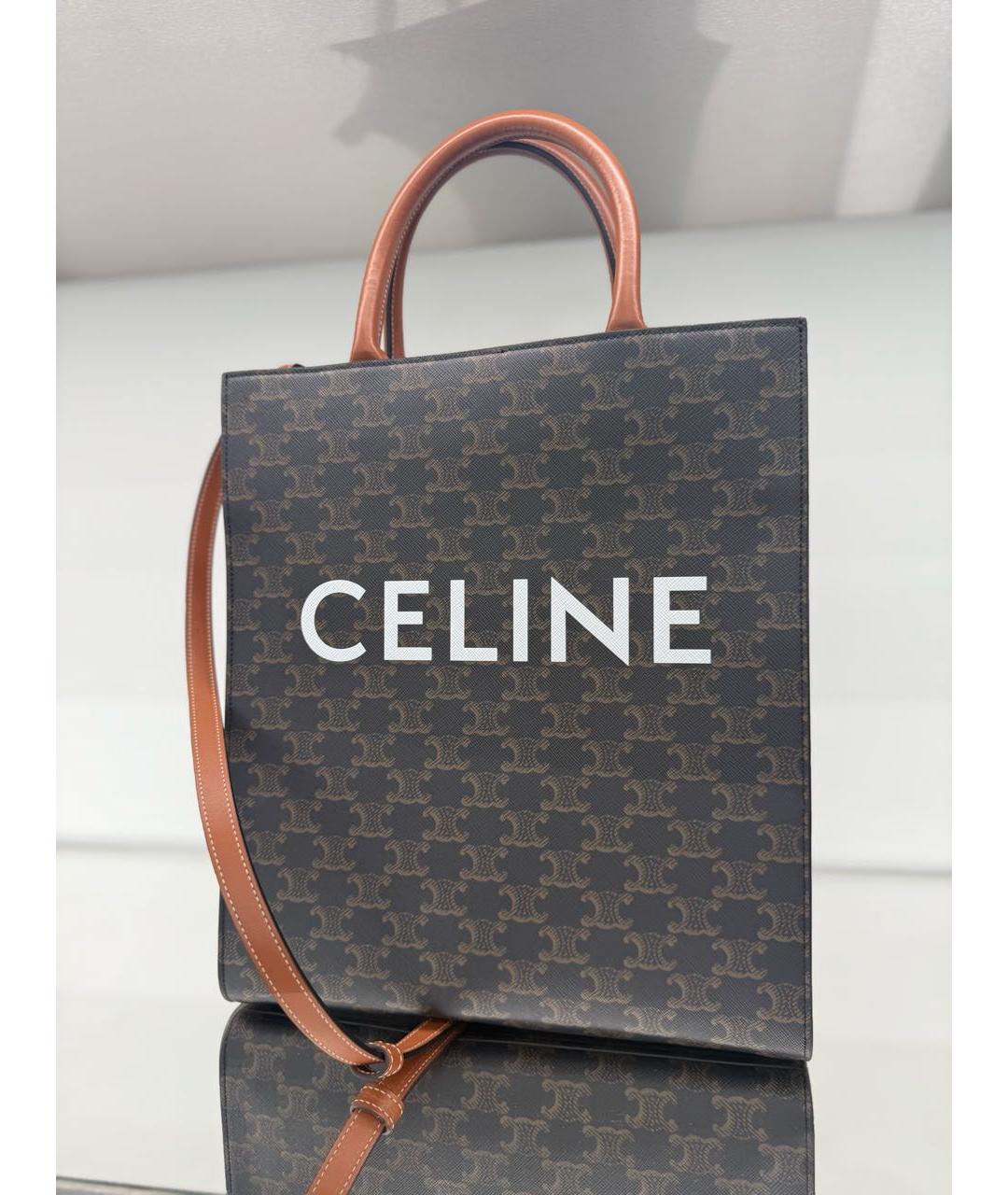 CELINE Коричневая сумка тоут, фото 3