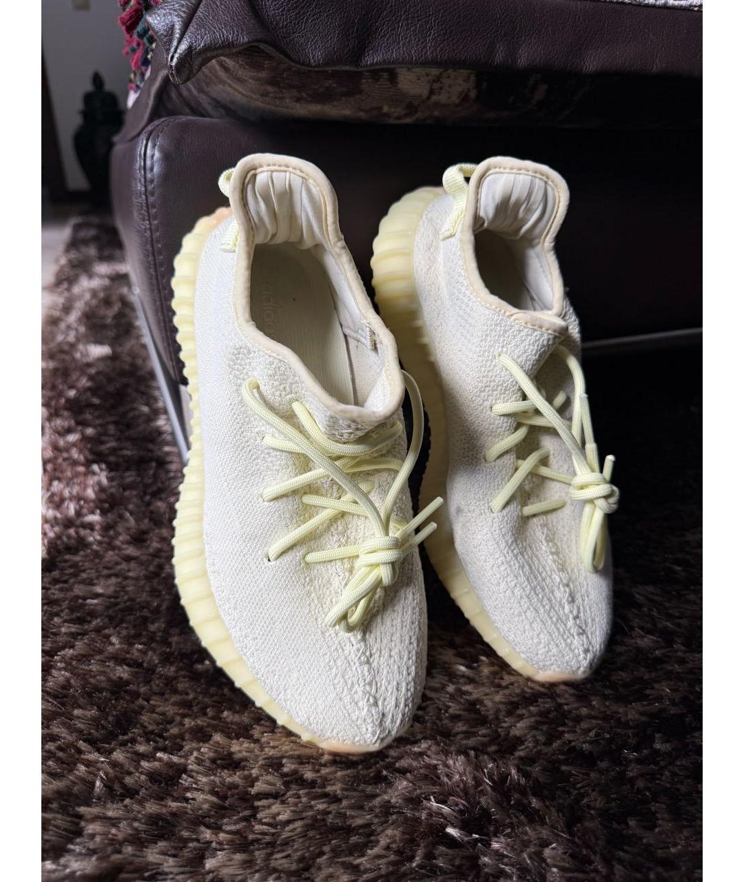ADIDAS YEEZY Бежевые текстильные кроссовки, фото 4