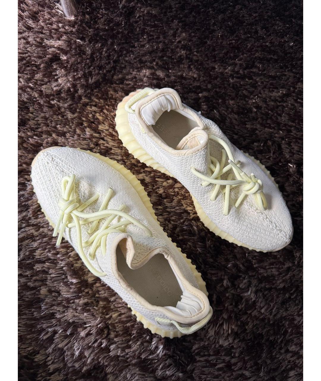 ADIDAS YEEZY Бежевые текстильные кроссовки, фото 3