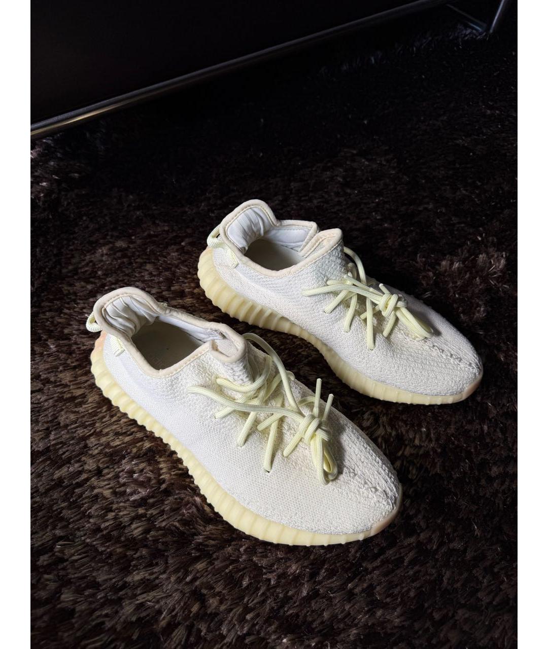 ADIDAS YEEZY Бежевые текстильные кроссовки, фото 2