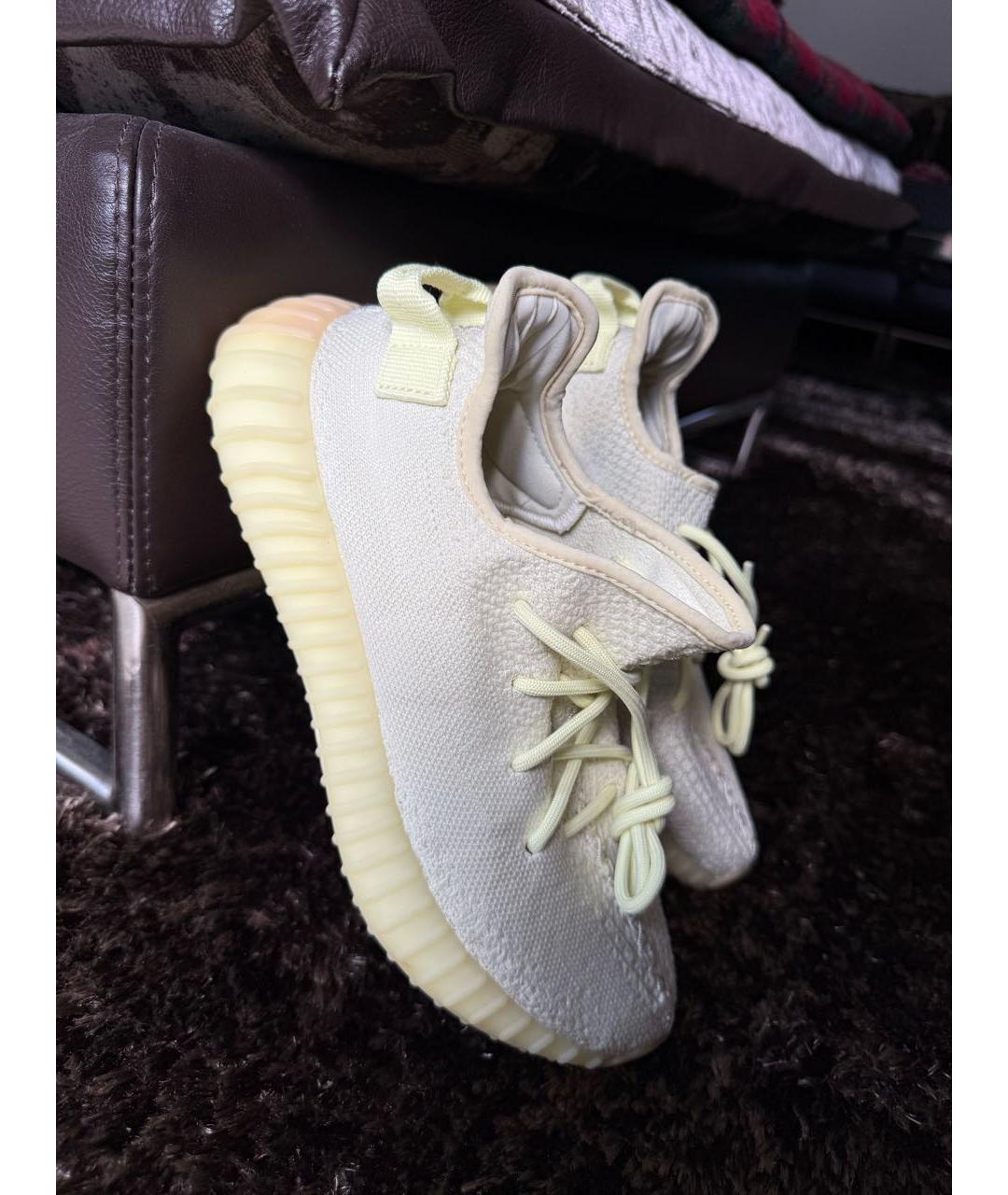 ADIDAS YEEZY Бежевые текстильные кроссовки, фото 7