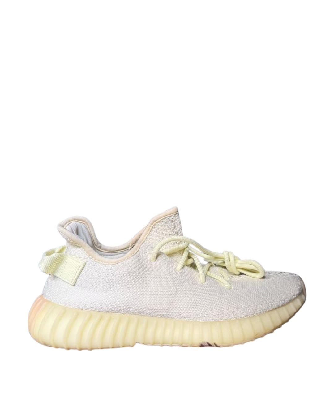 ADIDAS YEEZY Бежевые текстильные кроссовки, фото 1