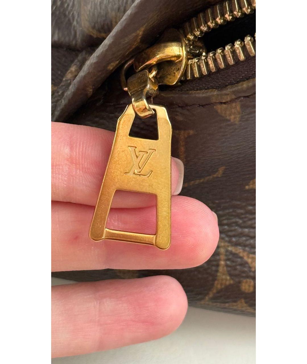 LOUIS VUITTON Коричневая кожаная поясная сумка, фото 6