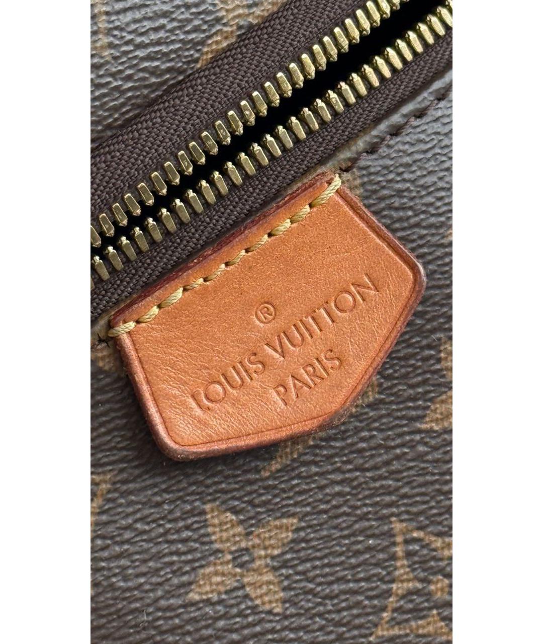 LOUIS VUITTON Коричневая кожаная поясная сумка, фото 3