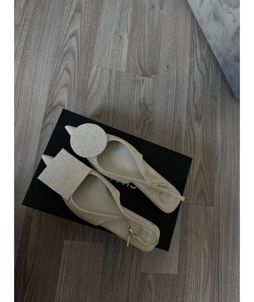 JACQUEMUS Бежевые босоножки, фото 3