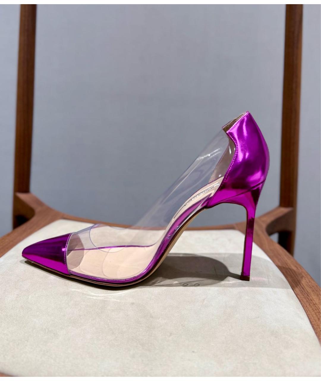 MANOLO BLAHNIK Фуксия резиновые туфли, фото 2