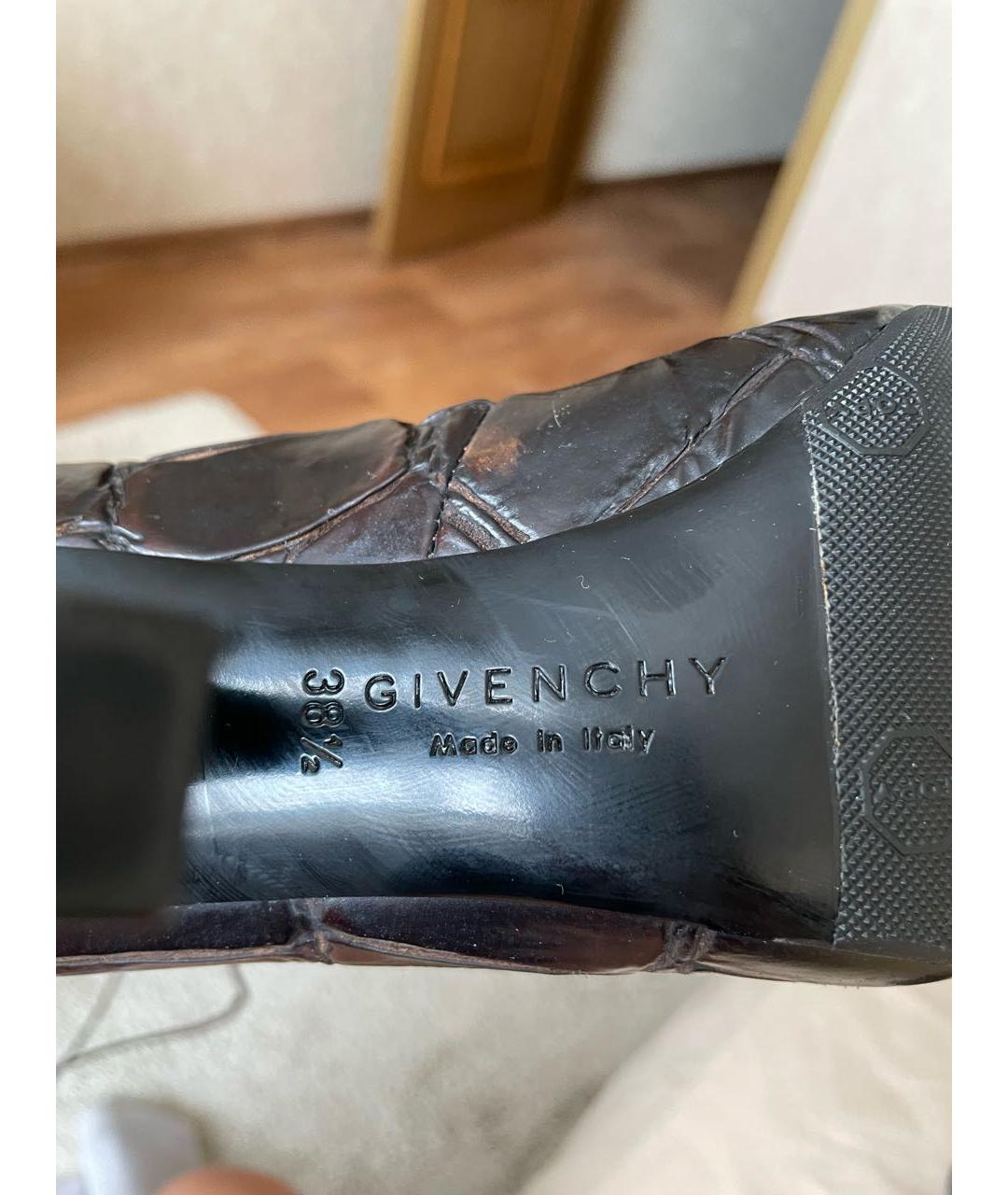 GIVENCHY Коричневые кожаные ботильоны, фото 6