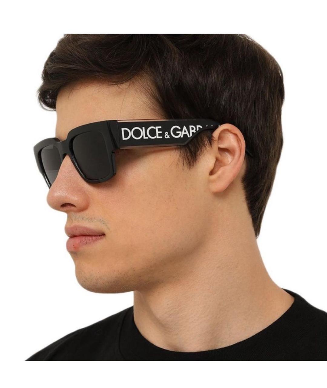 DOLCE&GABBANA Черные солнцезащитные очки, фото 2
