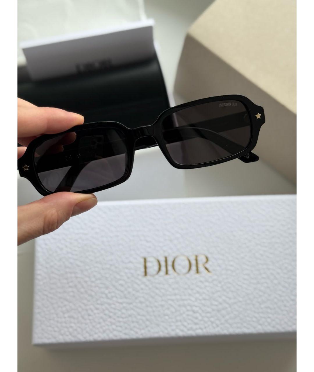 CHRISTIAN DIOR Черные пластиковые солнцезащитные очки, фото 9