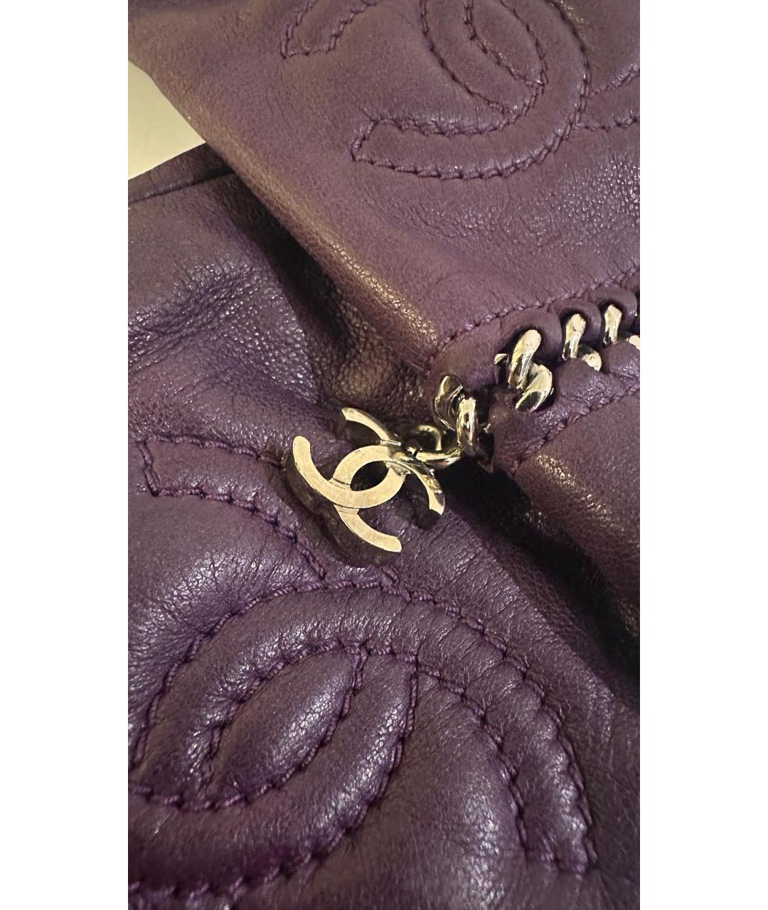 CHANEL Бордовые кожаные перчатки, фото 6