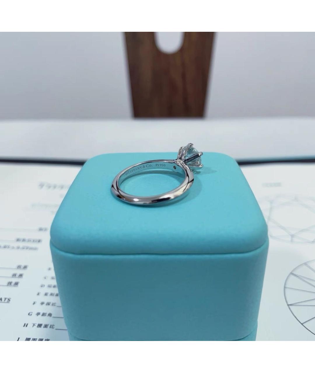 TIFFANY&CO Белое платиновое кольцо, фото 6