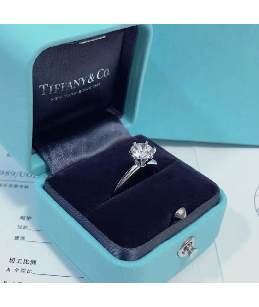 TIFFANY&CO Белое платиновое кольцо, фото 4