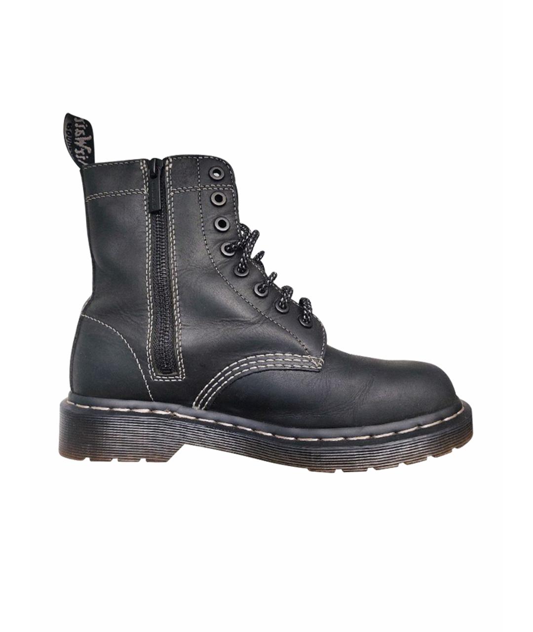 DR. MARTENS Черные кожаные ботинки, фото 1