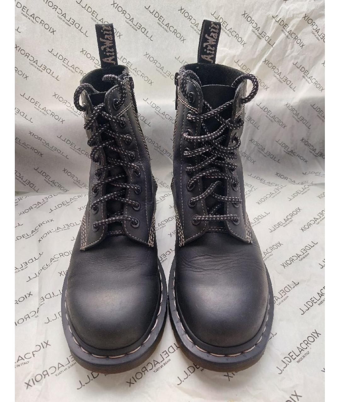 DR. MARTENS Черные кожаные ботинки, фото 2
