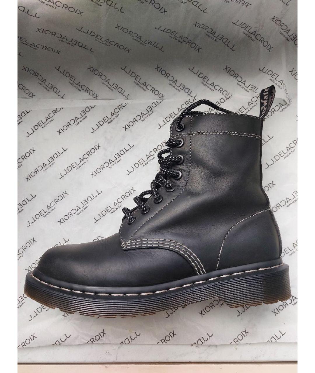 DR. MARTENS Черные кожаные ботинки, фото 6