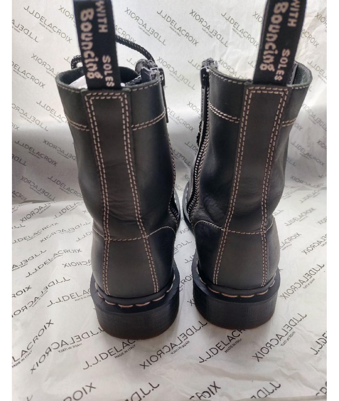 DR. MARTENS Черные кожаные ботинки, фото 4