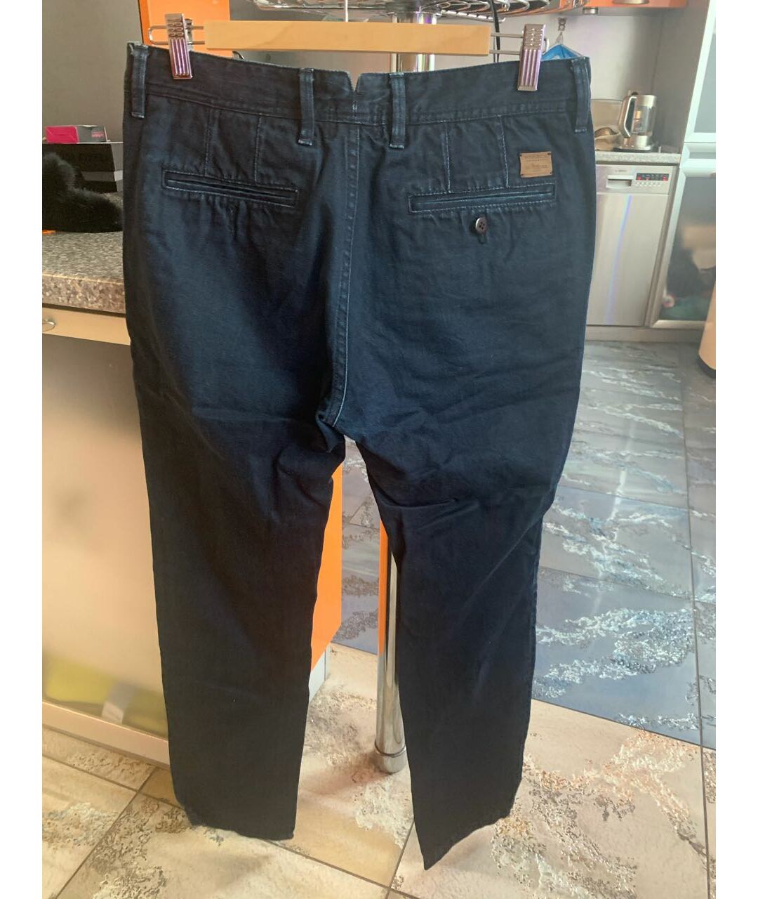 WOOLRICH Темно-синие хлопковые прямые джинсы, фото 2