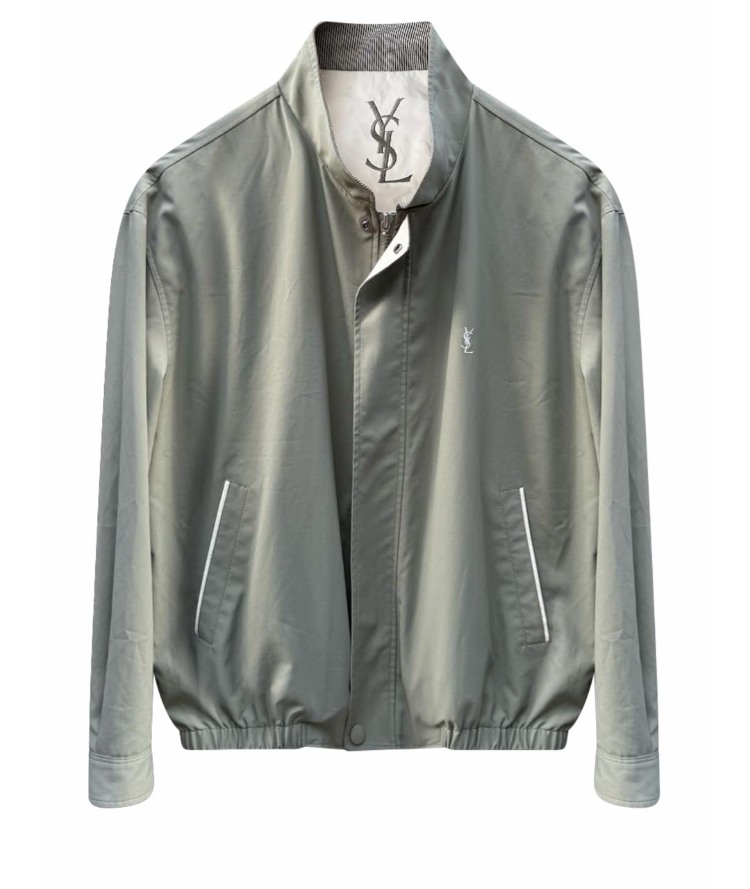 SAINT LAURENT Серая полиэстеровая куртка, фото 1