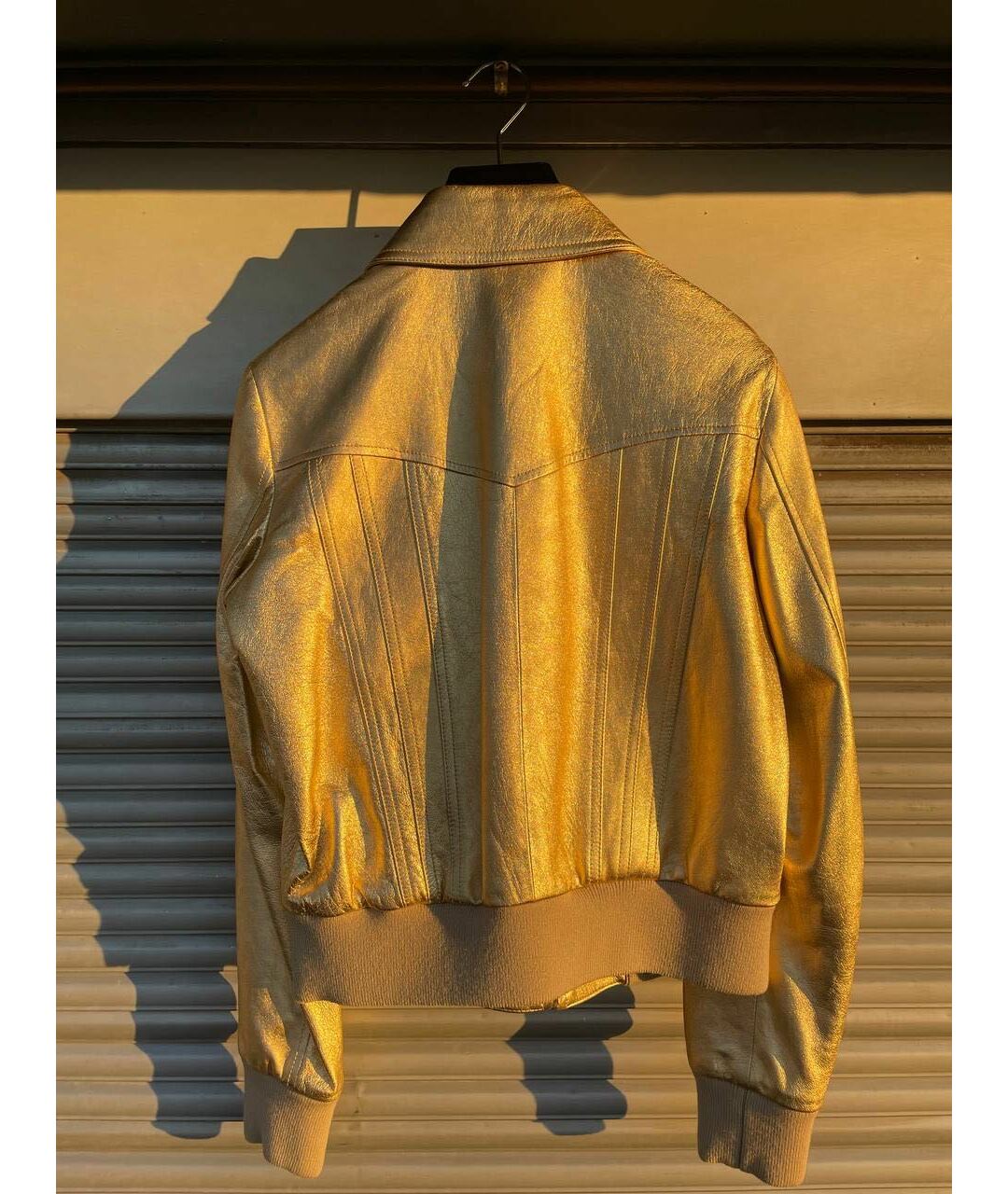 CELINE PRE-OWNED Золотая кожаная куртка, фото 2