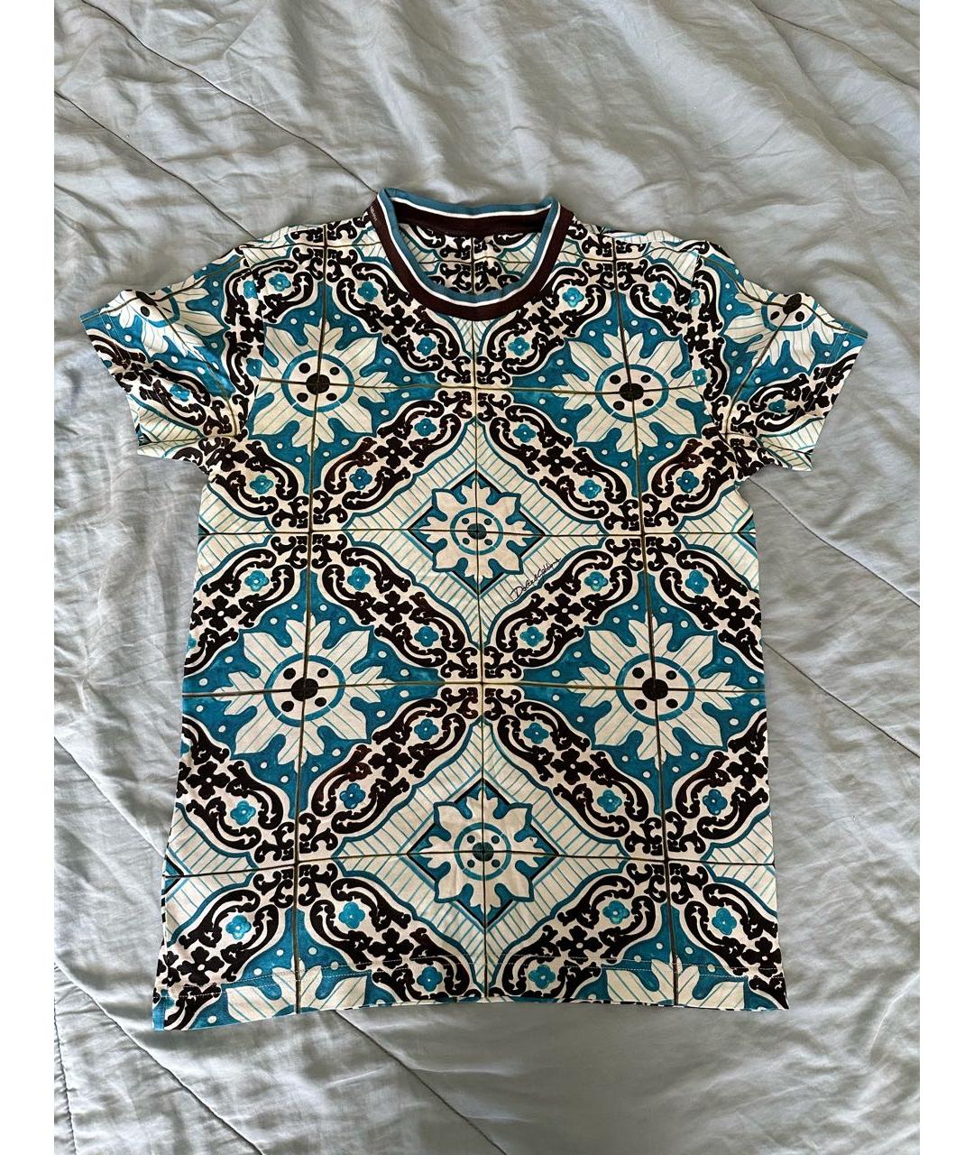 DOLCE&GABBANA Голубая футболка, фото 3