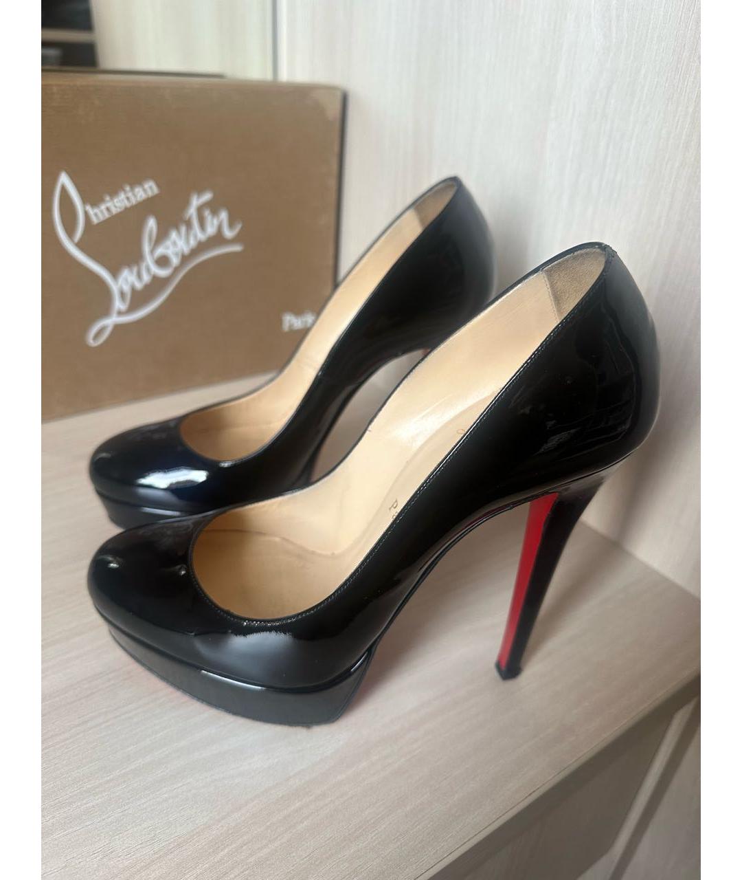CHRISTIAN LOUBOUTIN Черные туфли из лакированной кожи, фото 6