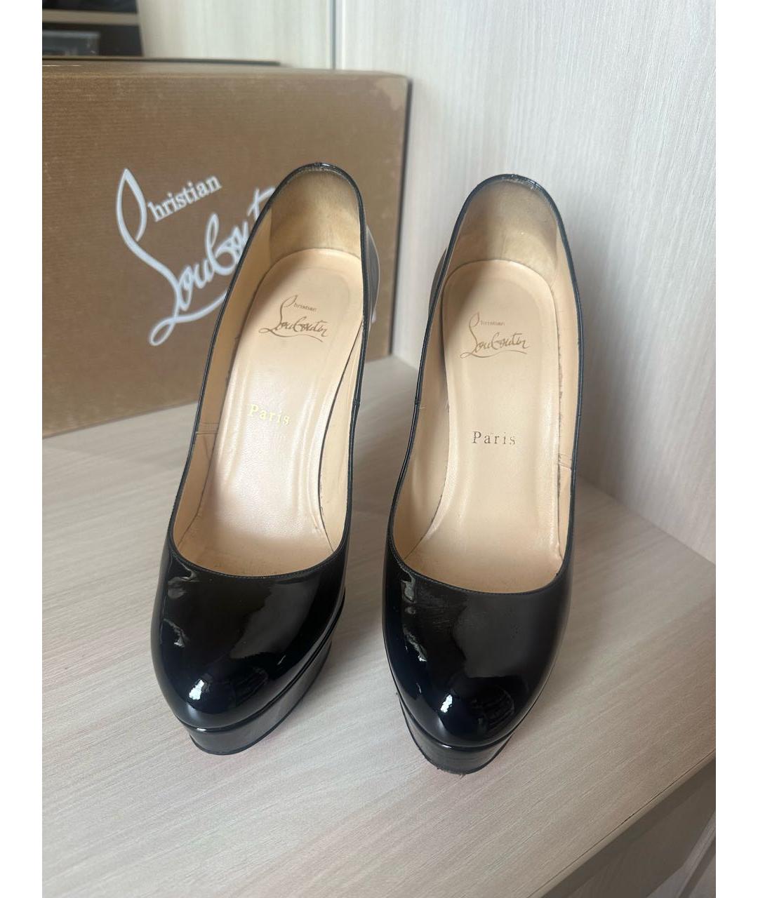 CHRISTIAN LOUBOUTIN Черные туфли из лакированной кожи, фото 2