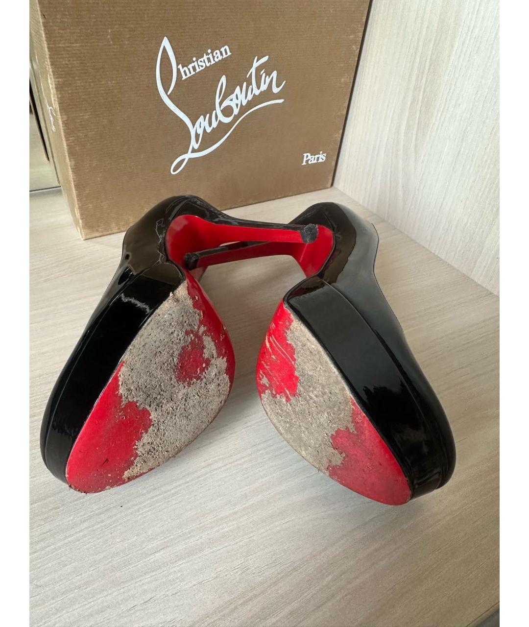 CHRISTIAN LOUBOUTIN Черные туфли из лакированной кожи, фото 5