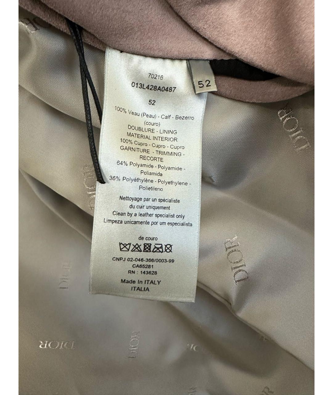 CHRISTIAN DIOR Розовая кожаная куртка, фото 8