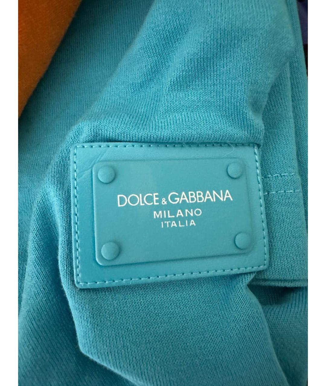 DOLCE&GABBANA Голубая футболка, фото 3