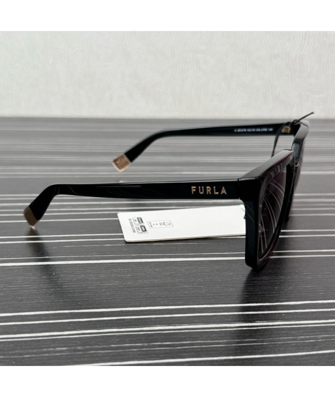 FURLA Черные пластиковые солнцезащитные очки, фото 2