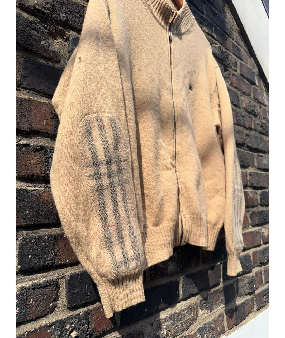 BURBERRY Бежевый шерстяной джемпер / свитер, фото 7