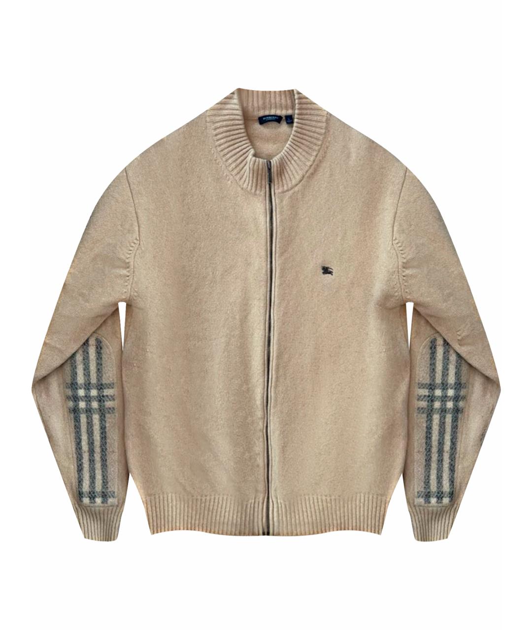 BURBERRY Бежевый шерстяной джемпер / свитер, фото 1