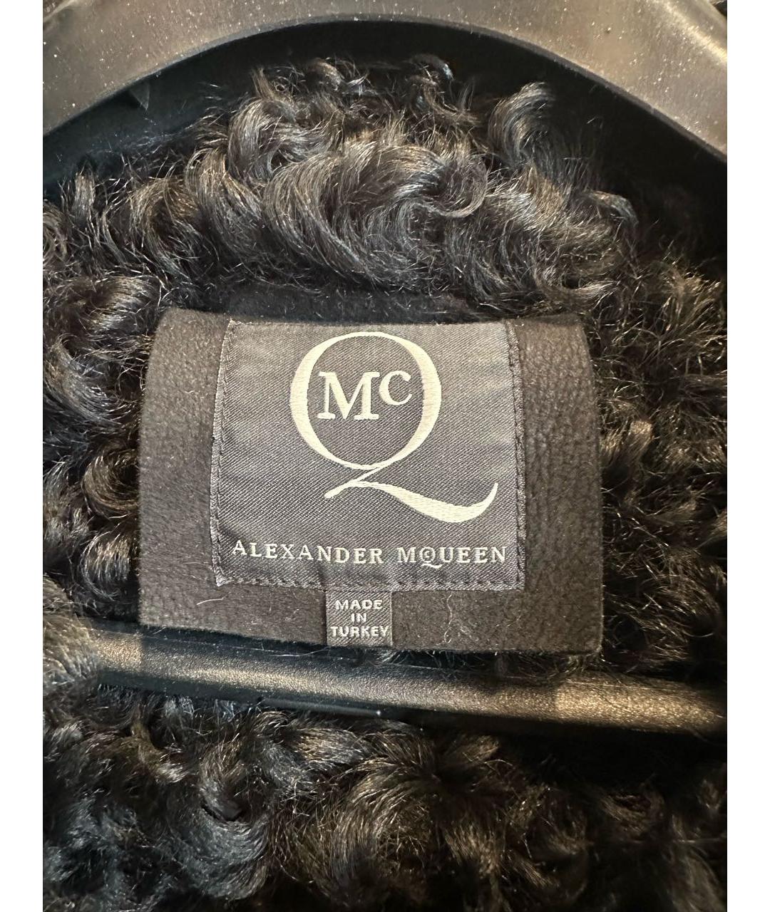 ALEXANDER MCQUEEN Черная меховая дубленка, фото 4