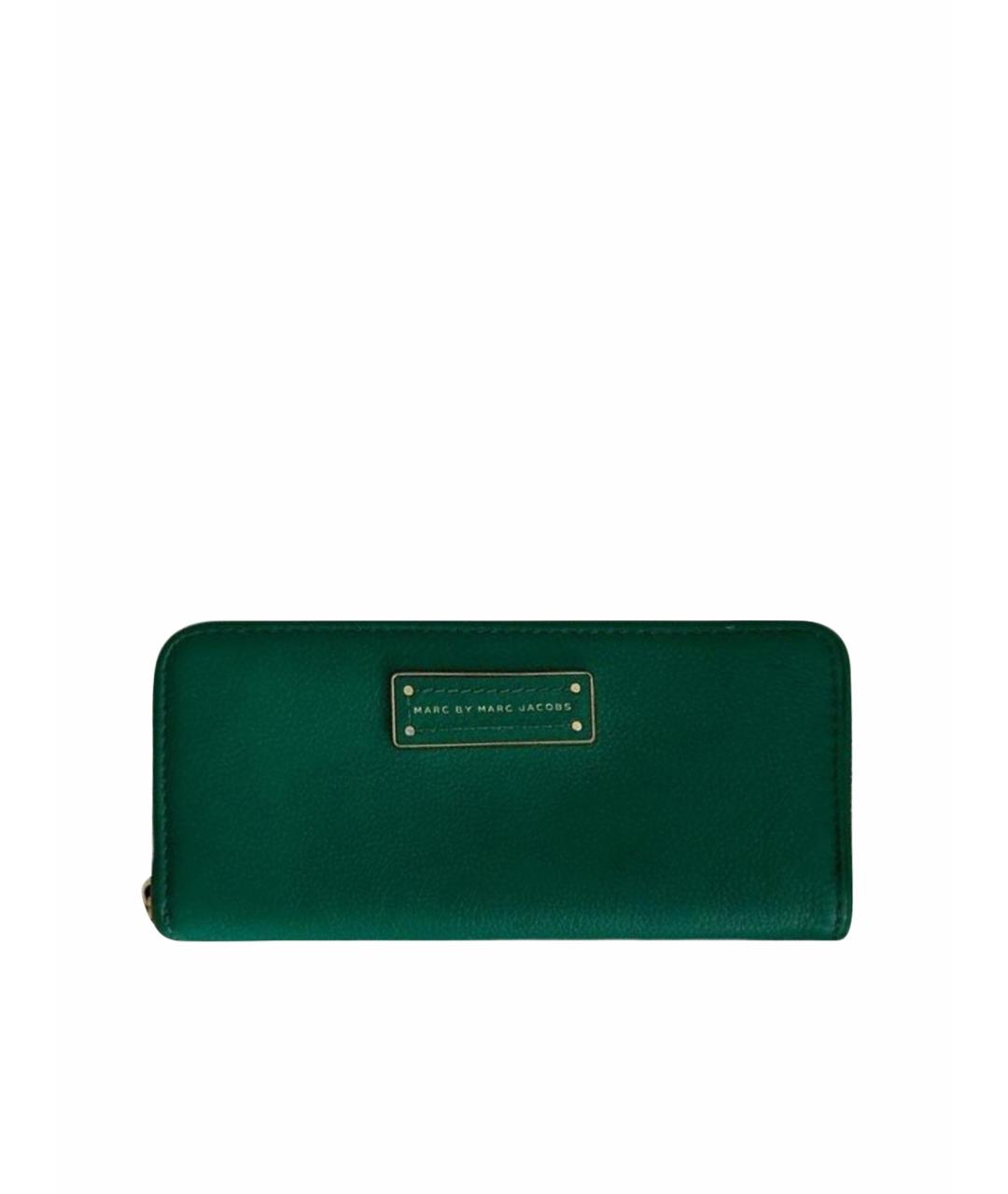 MARC BY MARC JACOBS Зеленый кожаный кошелек, фото 1